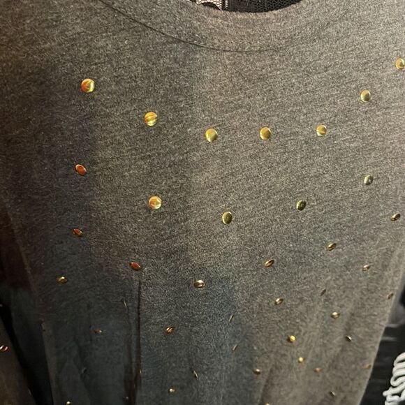 Plus size xxl grace elememts western boho grey gold silver stud bling - Picture 4 of 8